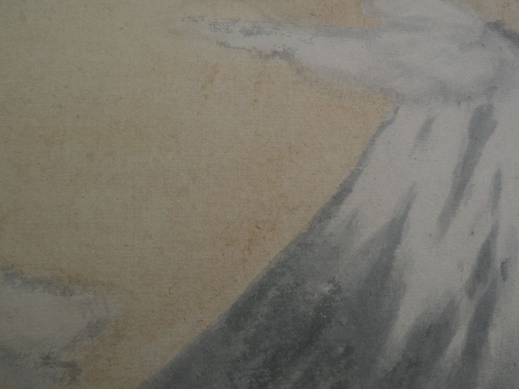 Japanese art vintage watercolor painting of Mt.Fujiyama above the clouds signed Japanese art vintage watercolor painting of Mt.Fujiyama above the clouds signed