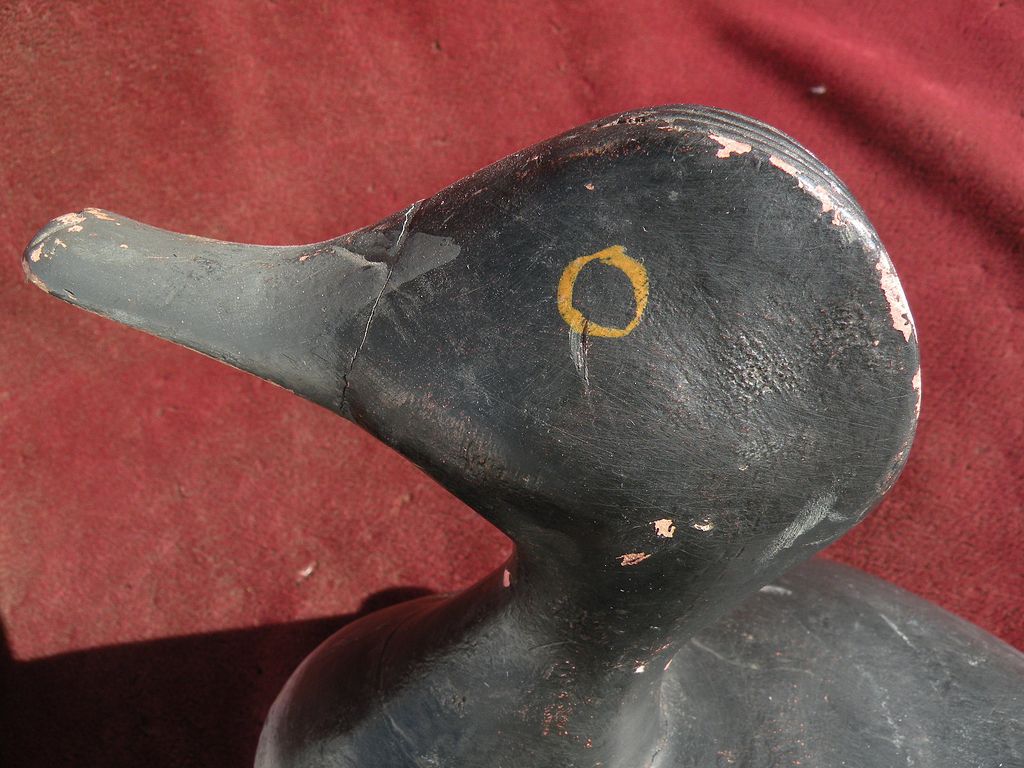 Vintage folk art hand carved wooden duck decoy Vintage folk art hand carved wooden duck decoy