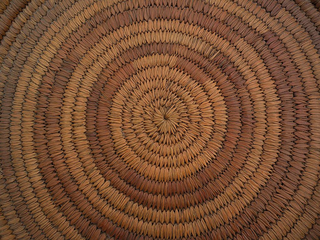 Hand made woven basket origin possibly West Africa Hand made woven basket origin possibly West Africa