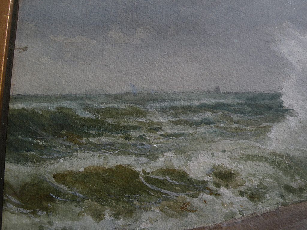 RUFUS WAY SMITH (1840-1900) fine coastal landscape watercolor painting by listed Ohio artist RUFUS WAY SMITH (1840-1900) fine coastal landscape watercolor painting by listed Ohio artist