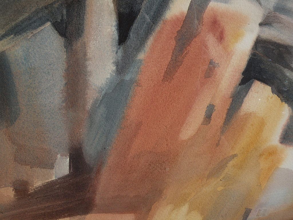 ROY E. SWANSON Southwest American art original watercolor painting of Mesa Verde Cliff ruins in Colorado ROY E. SWANSON Southwest American art original watercolor painting of Mesa Verde Cliff ruins in Colorado