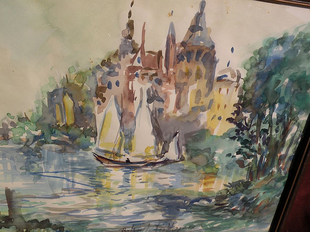 ROBERT PATTERSON (1898-1981) impressionist watercolor by mid century American illustrator artist ROBERT PATTERSON (1898-1981) impressionist watercolor by mid century American illustrator artist