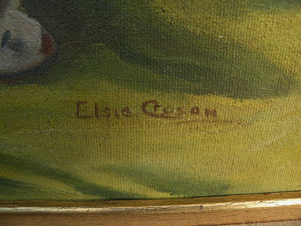 American mid 20th century damaged still life painting restorer's special American mid 20th century damaged still life painting restorer's special