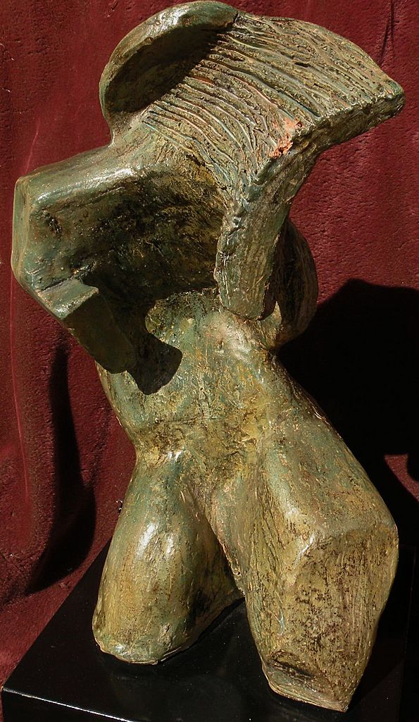 Henry Moore inspired signed mid century modern sculpture original terra cotta glazed figural Henry Moore inspired signed mid century modern sculpture original terra cotta glazed figural