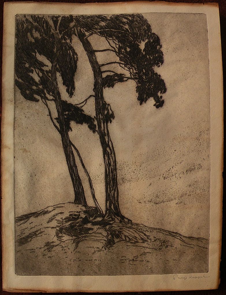 PHILIP KAPPEL (1901-1981) pencil signed etching print by noted Connecticut artist PHILIP KAPPEL (1901-1981) pencil signed etching print by noted Connecticut artist