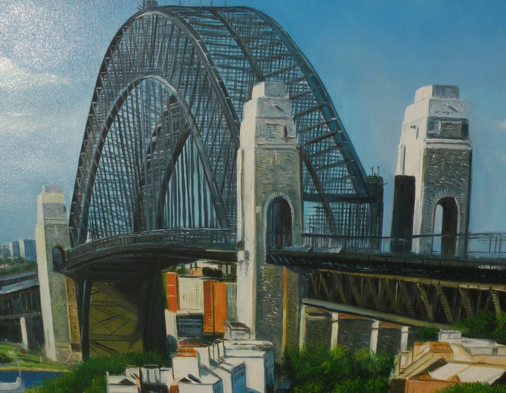 Sydney Harbour Bridge Australian art original signed contemporary oil painting Sydney Harbour Bridge Australian art original signed contemporary oil painting
