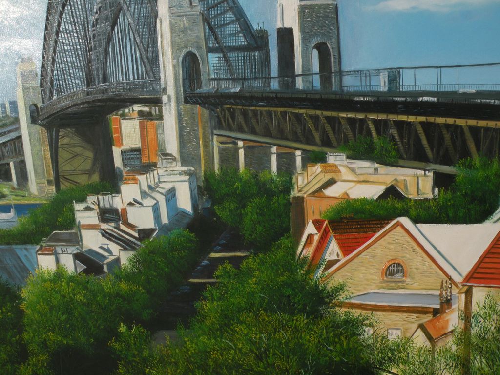 Sydney Harbour Bridge Australian art original signed contemporary oil painting Sydney Harbour Bridge Australian art original signed contemporary oil painting