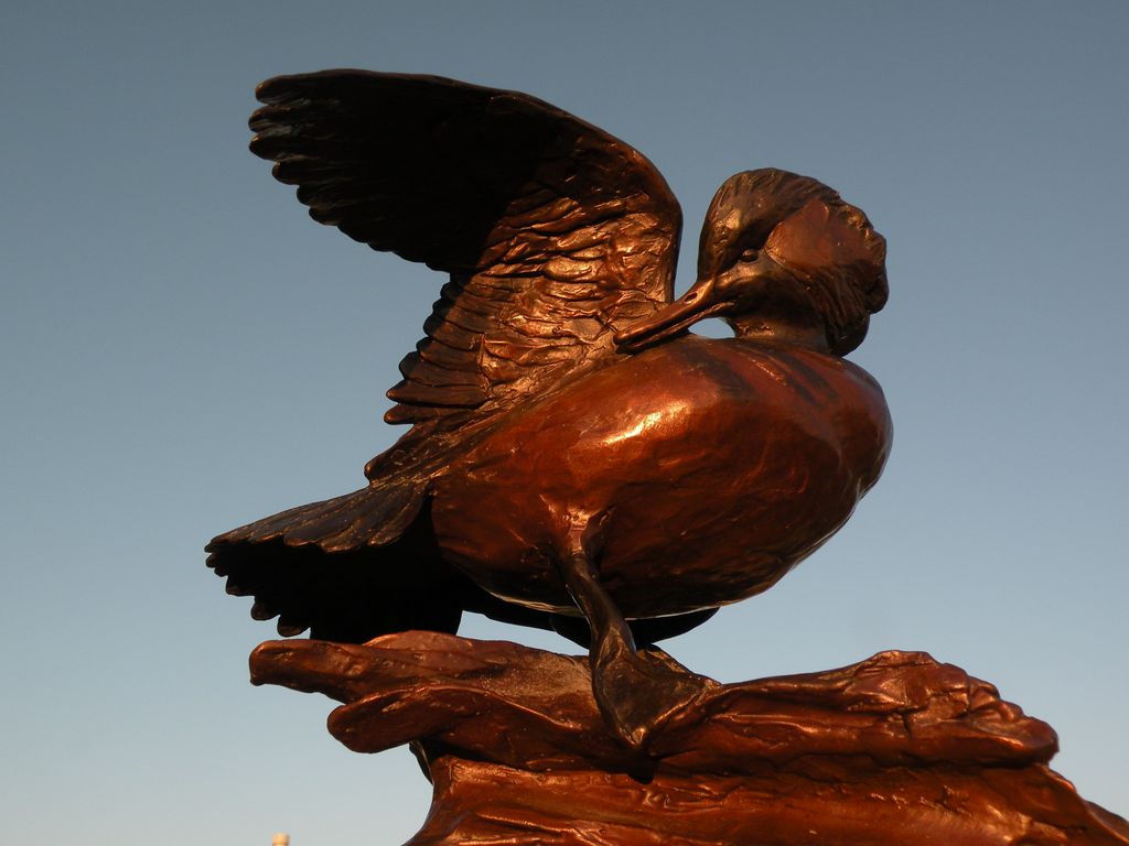 VERYL GOODNIGHT (1947-) original limited edition bronze sculpture of a duck by noted contemporary western American artist VERYL GOODNIGHT (1947-) original limited edition bronze sculpture of a duck by noted contemporary western American artist