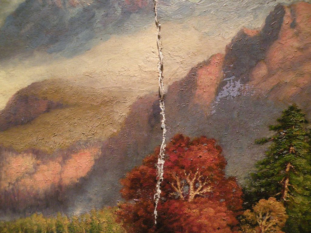 RICHARD DEY DE RIBCOWSKY (1880-1936) California art large oil on canvas mountain landscape painting RICHARD DEY DE RIBCOWSKY (1880-1936) California art large oil on canvas mountain landscape painting
