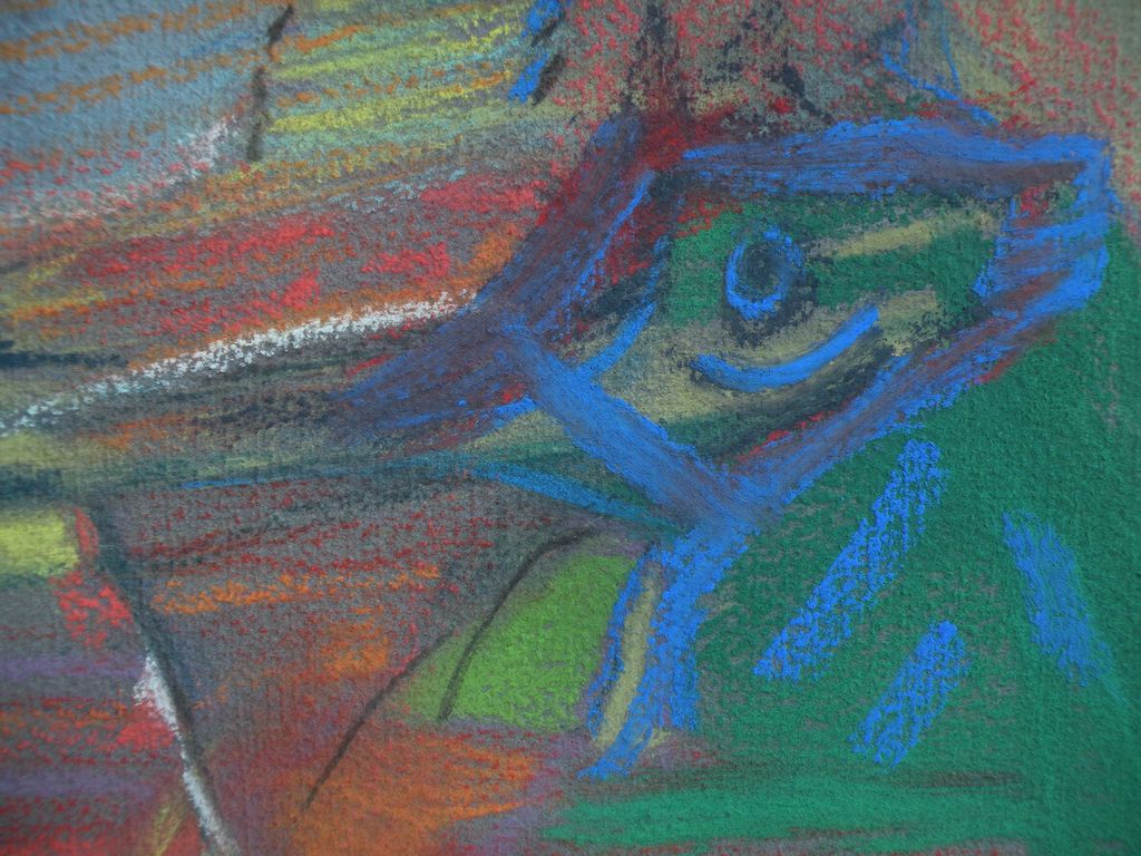 Italian mid century modern art original colorful and dynamic pastel drawing signed MARINO dated 1959 Italian mid century modern art original colorful and dynamic pastel drawing signed MARINO dated 1959