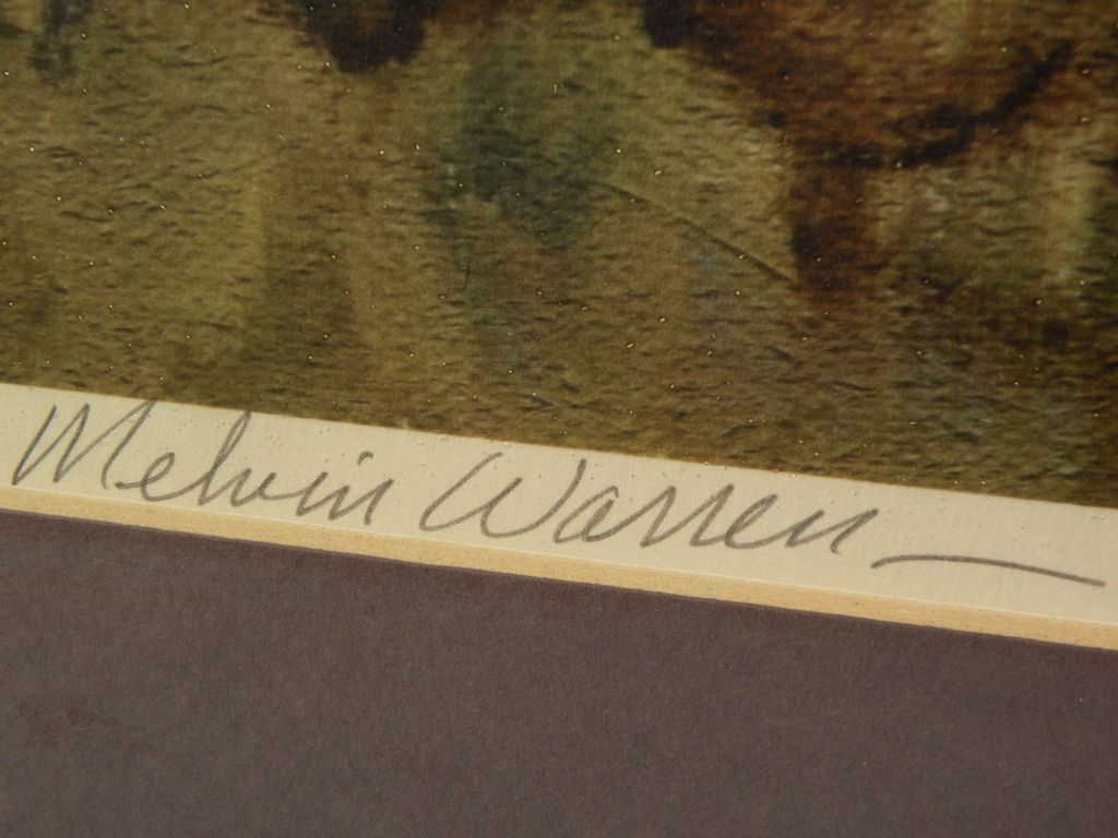 MELVIN CHARLES WARREN (1920-1995) Western American art pencil signed print by well listed artist MELVIN CHARLES WARREN (1920-1995) Western American art pencil signed print by well listed artist