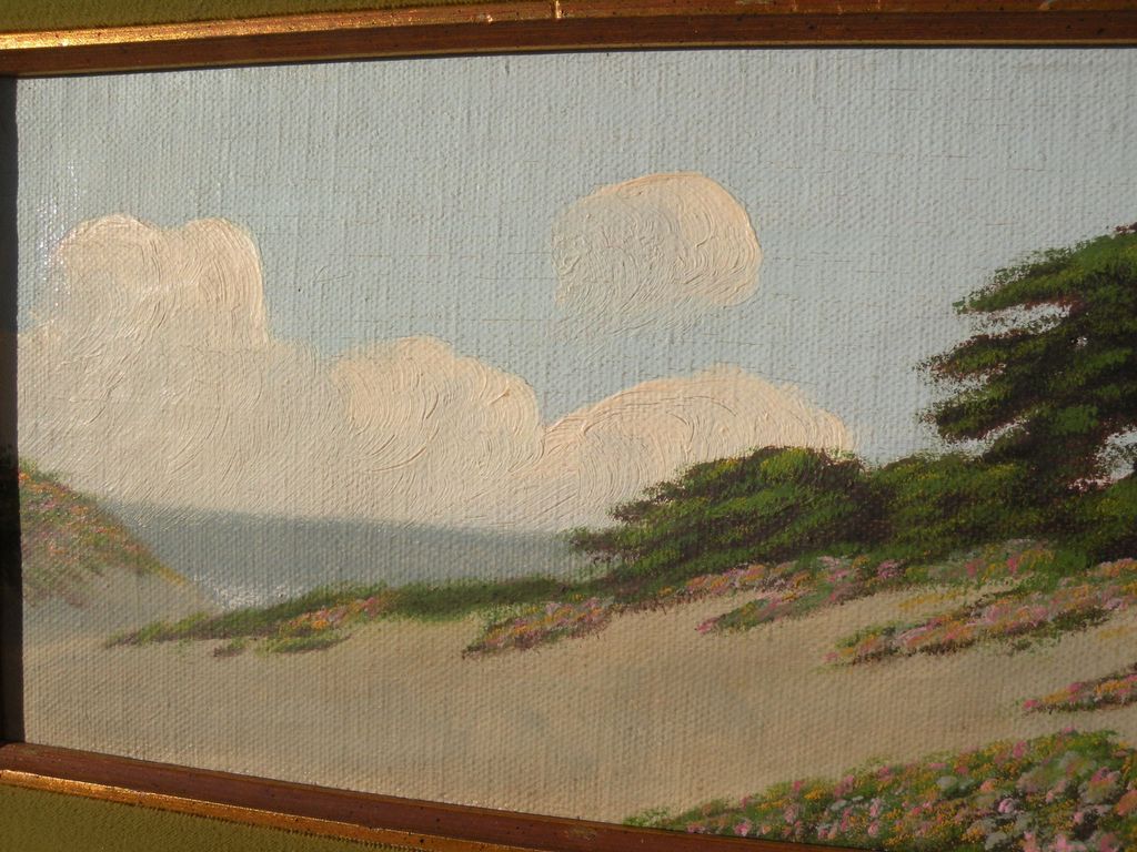 RICHARD DETREVILLE (1864-1929) California art **PAIR** of coastal dunes landscape painting RICHARD DETREVILLE (1864-1929) California art **PAIR** of coastal dunes landscape painting