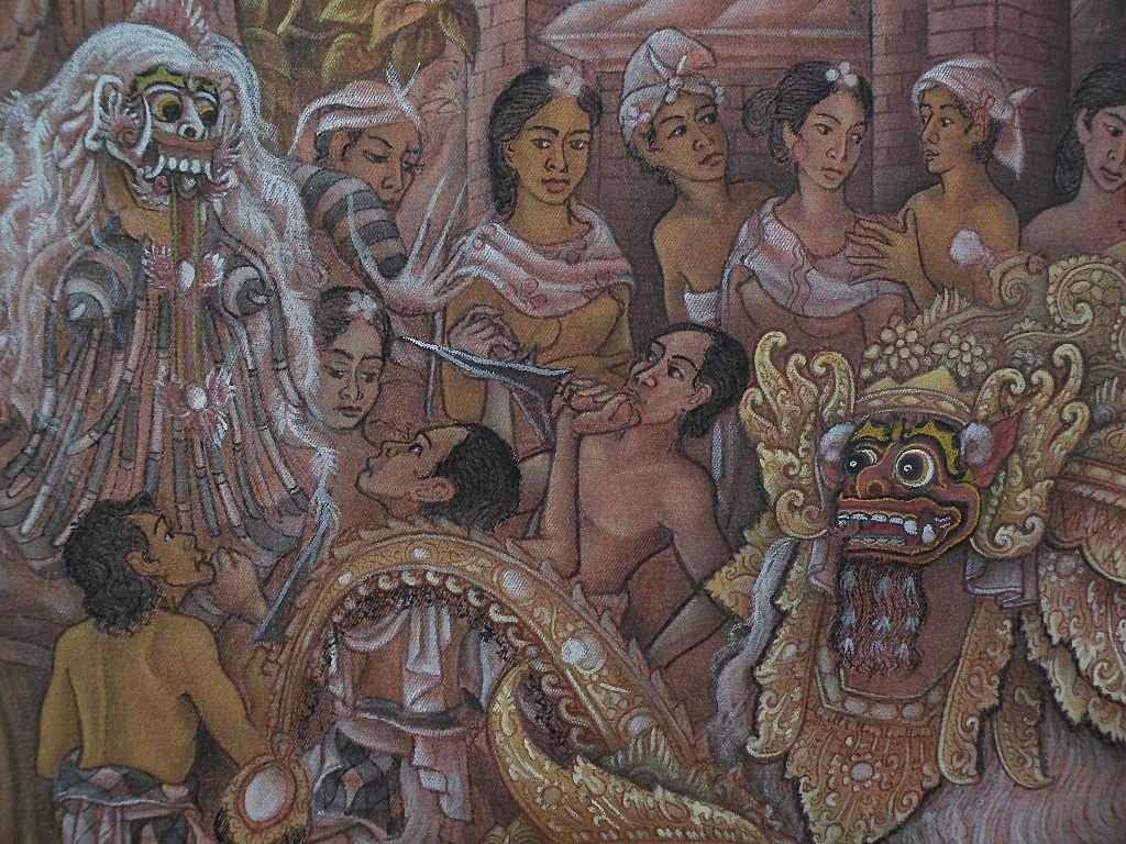 Bali painting Indonesian Southeast Asian art original detailed example above average quality Bali painting Indonesian Southeast Asian art original detailed example above average quality