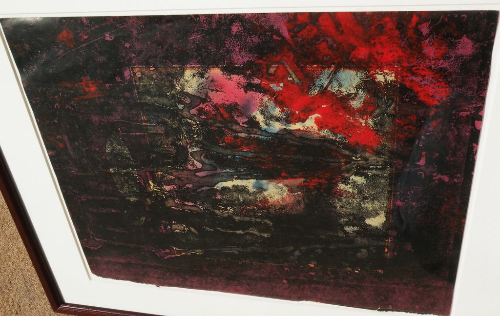 HANS GUSTAV BURKHARDT (1904-1994) pencil signed monotype original art HANS GUSTAV BURKHARDT (1904-1994) pencil signed monotype original art