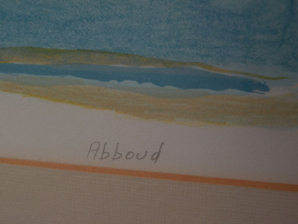 CHAFIC ABBOUD (1926-2004) Modern Lebanese art pencil signed 1976 abstract lithograph "La Fenetre" CHAFIC ABBOUD (1926-2004) Modern Lebanese art pencil signed 1976 abstract lithograph "La Fenetre"
