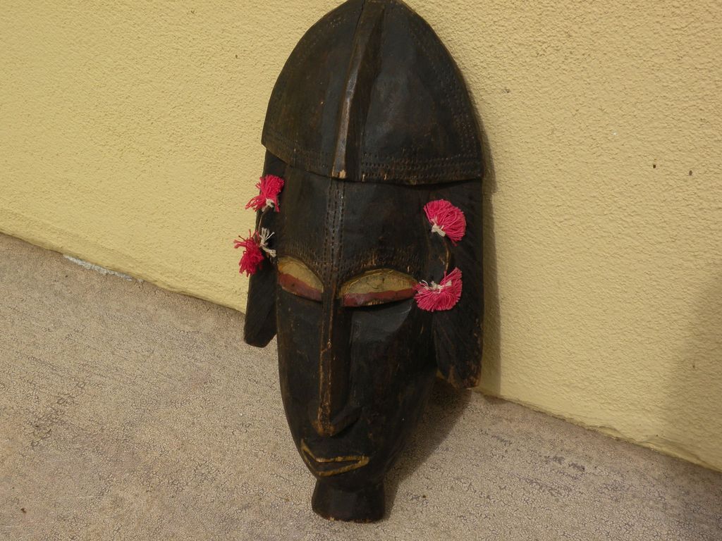 African ethnographic art carved painted wood ceremonial mask African ethnographic art carved painted wood ceremonial mask