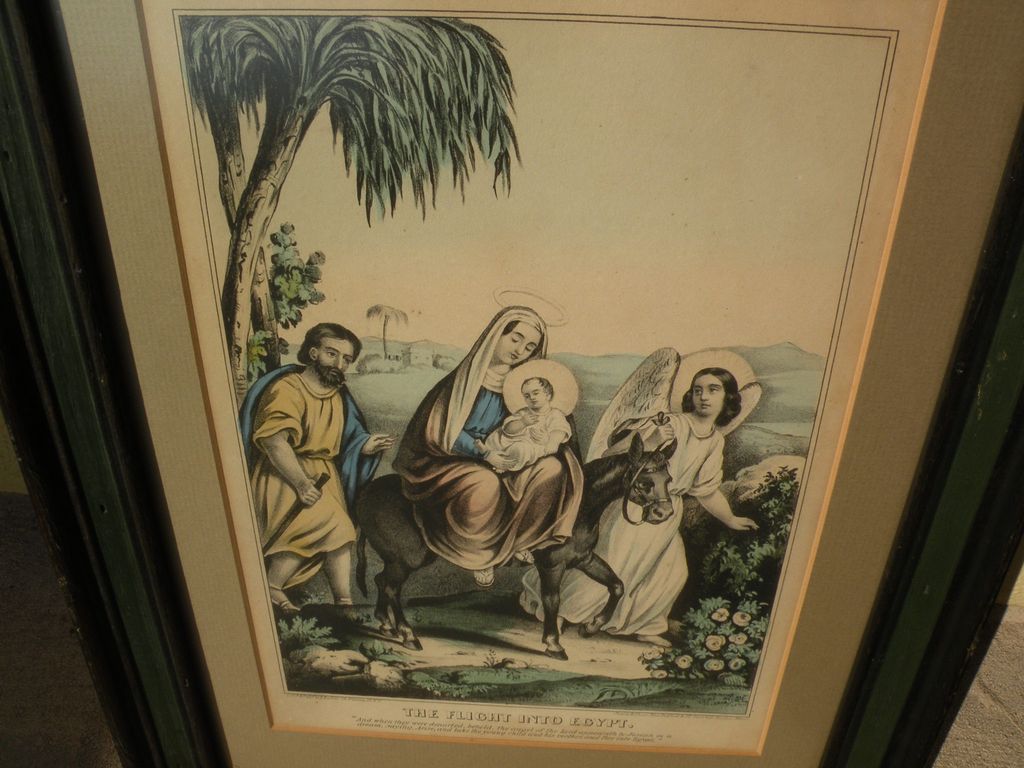 Circa 1850 American lithograph by James Baillie in style of Currier and Ives Circa 1850 American lithograph by James Baillie in style of Currier and Ives