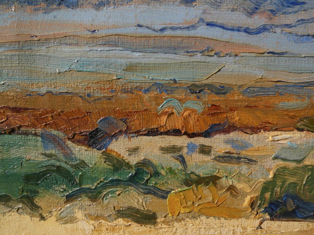 GEORGE BARKER (1882-1965) California plein air art impressionist western mountain landscape painting GEORGE BARKER (1882-1965) California plein air art impressionist western mountain landscape painting