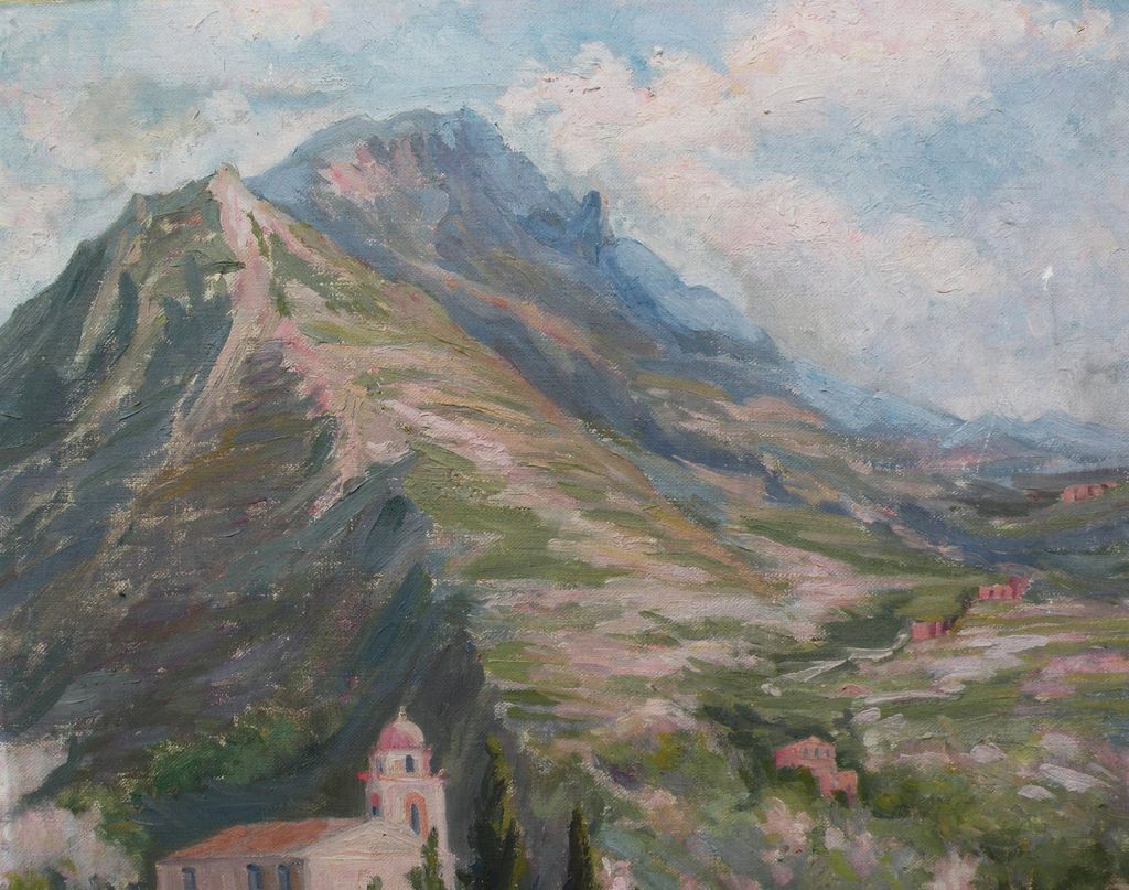 ALICE BALCH STONE (1876-1926) American impressionist artist painting of Italian landscape ALICE BALCH STONE (1876-1926) American impressionist artist painting of Italian landscape