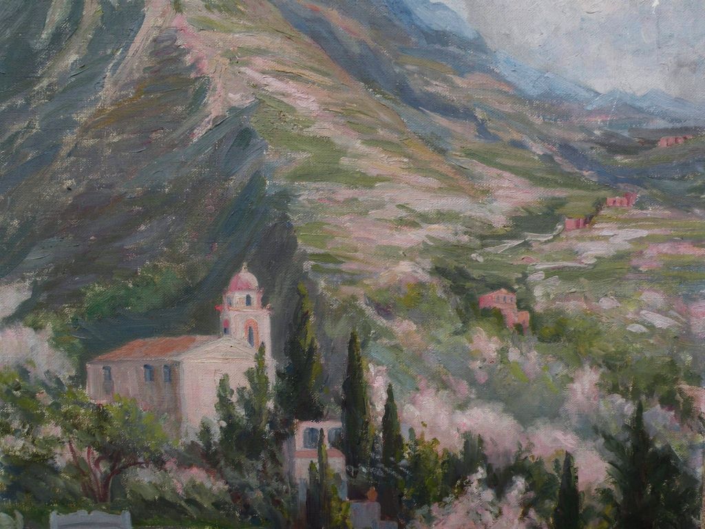 ALICE BALCH STONE (1876-1926) American impressionist artist painting of Italian landscape ALICE BALCH STONE (1876-1926) American impressionist artist painting of Italian landscape