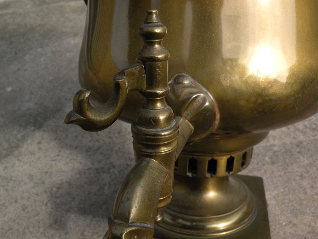 Russian antique brass samovar circa 1900 Russian antique brass samovar circa 1900