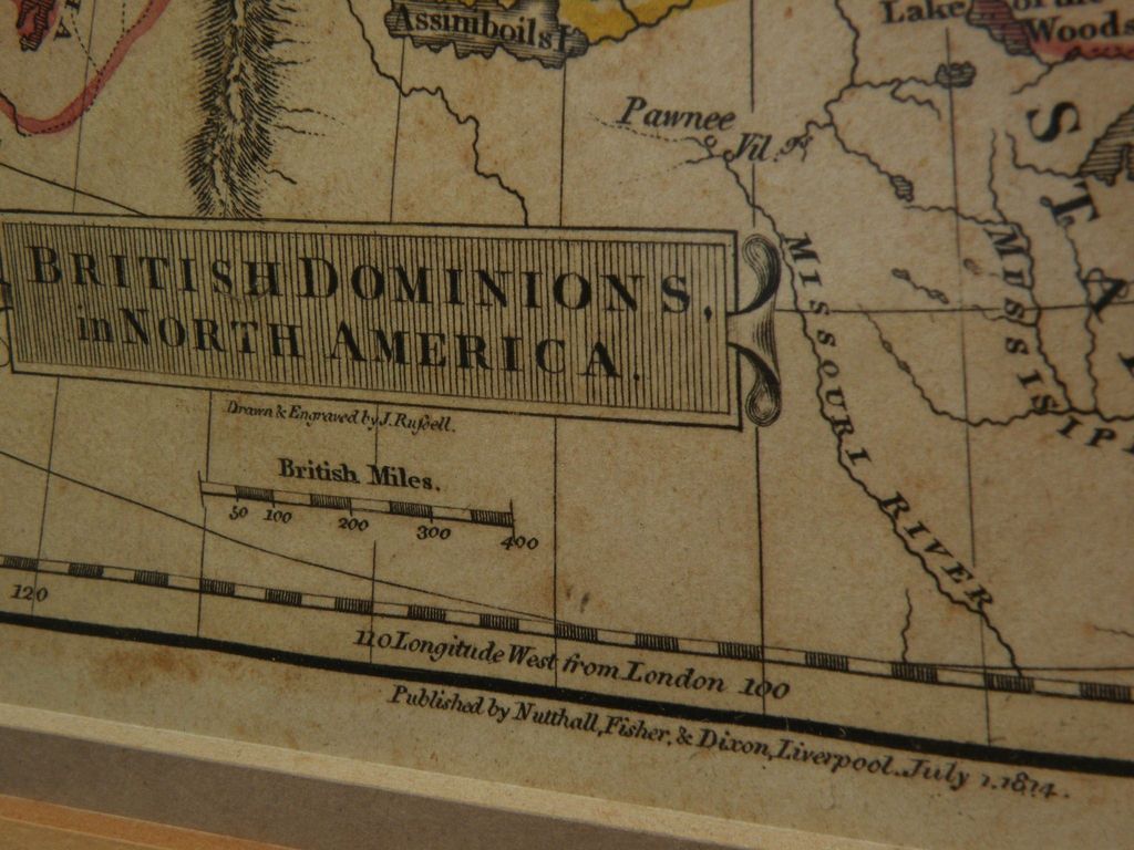 Original hand colored 1814 map of Canada "British Dominions in North America" Original hand colored 1814 map of Canada "British Dominions in North America"