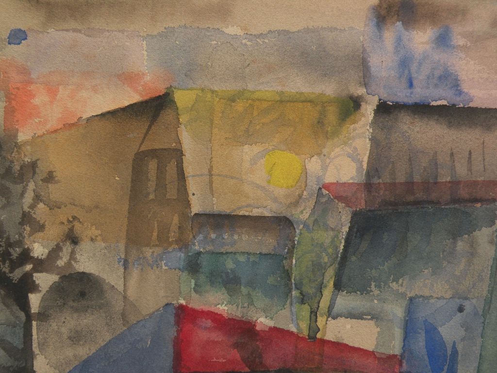 ROMOLO ESPOSITO (1913-1991) Swiss art modernist watercolor painting ROMOLO ESPOSITO (1913-1991) Swiss art modernist watercolor painting
