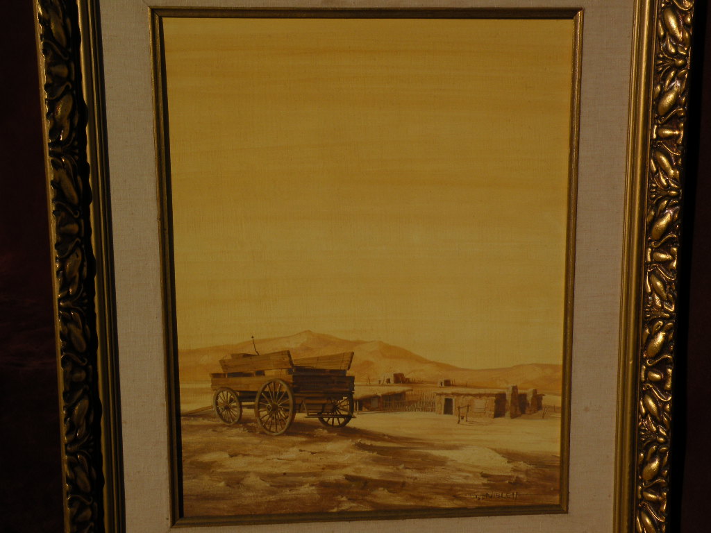 GARY NIBLETT (1943-) Contemporary western American cowboy art tempera painting GARY NIBLETT (1943-) Contemporary western American cowboy art tempera painting