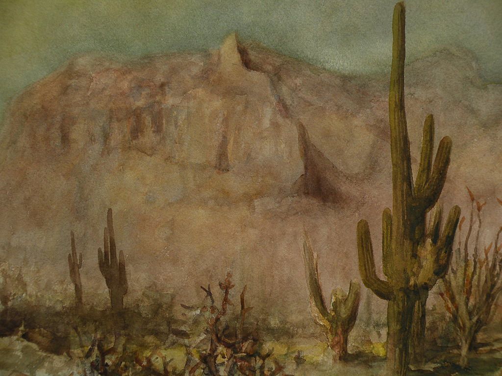 GREGORY JENKINSON (-2006) listed Arizona Southwest art watercolor desert painting GREGORY JENKINSON (-2006) listed Arizona Southwest art watercolor desert painting