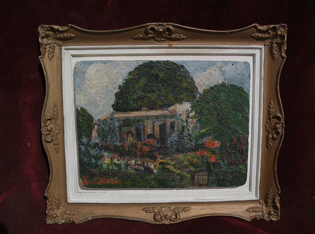 KARLA KING listed New Mexico art impressionist painting of a homestead KARLA KING listed New Mexico art impressionist painting of a homestead