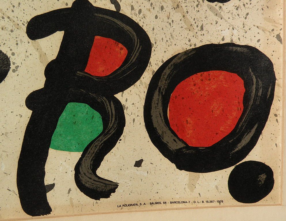 JOAN MIRO (1893-1983) lithograph print for 1978 Madrid contemporary art museum exhibition JOAN MIRO (1893-1983) lithograph print for 1978 Madrid contemporary art museum exhibition