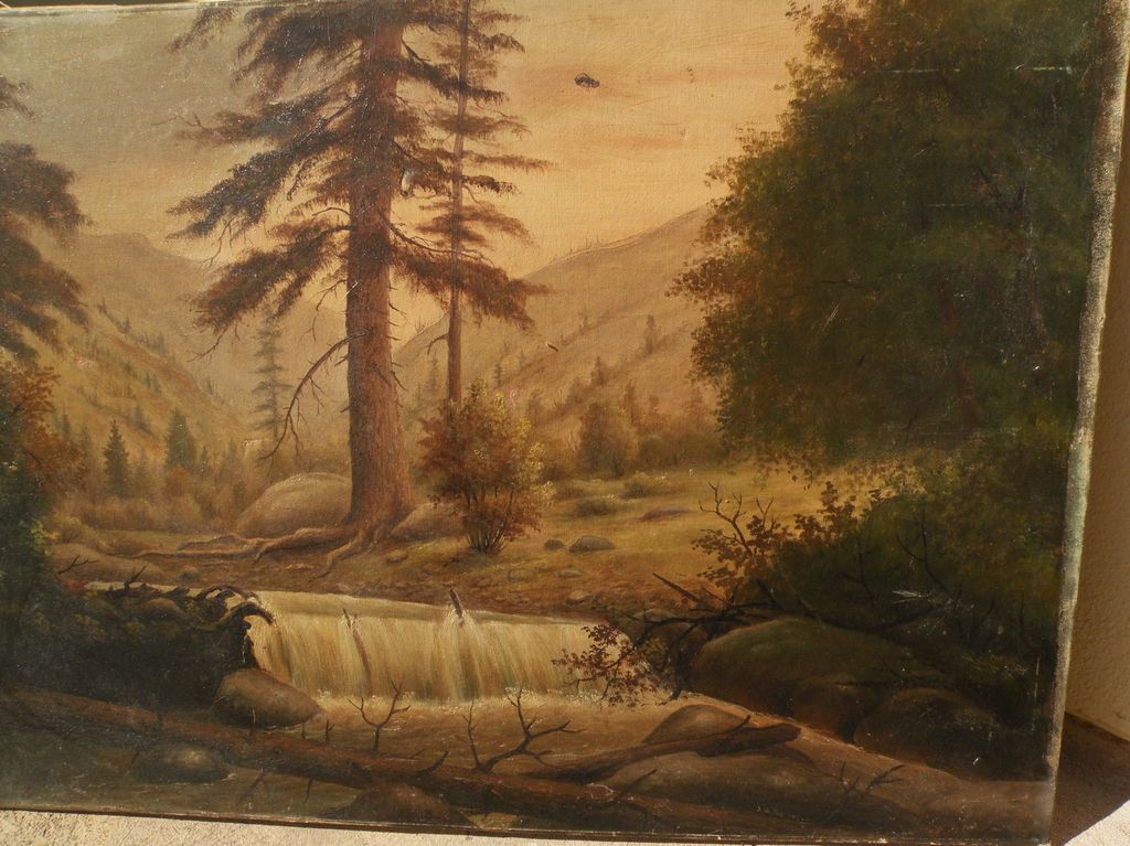 JESSE B. RADWAY (1826-c.1905) scarce listed early California and Kansas painter Colorado mountain painting JESSE B. RADWAY (1826-c.1905) scarce listed early California and Kansas painter Colorado mountain painting