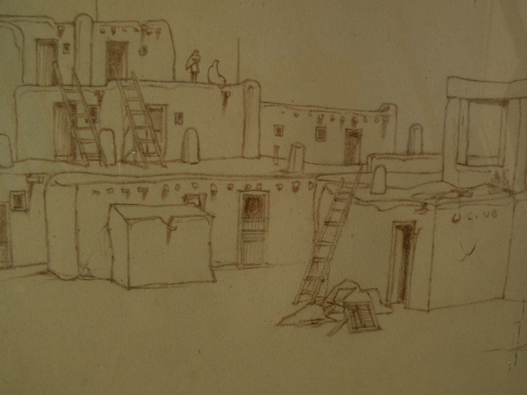 GREGORY JENKINSON ( -2006) listed Arizona artist Taos New Mexico drawing GREGORY JENKINSON ( -2006) listed Arizona artist Taos New Mexico drawing