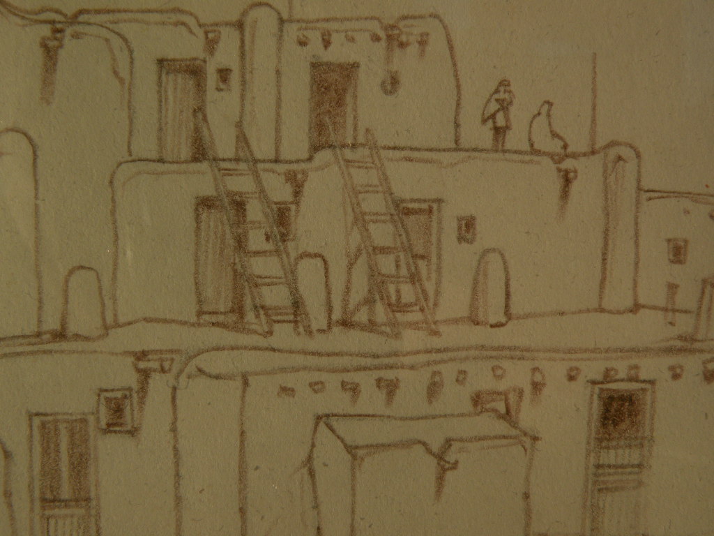 GREGORY JENKINSON ( -2006) listed Arizona artist Taos New Mexico drawing GREGORY JENKINSON ( -2006) listed Arizona artist Taos New Mexico drawing