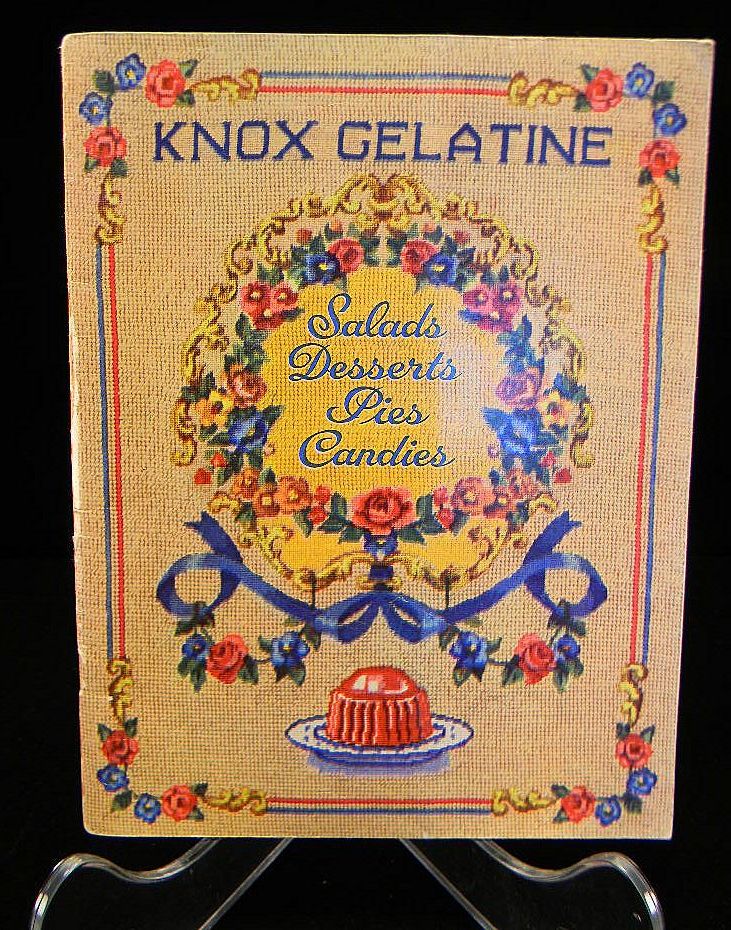 Vintage 1943 Knox Gelatine Salads Desserts Pies & Candies Cook Book Vintage 1943 Knox Gelatine Salads Desserts Pies & Candies Cook Book