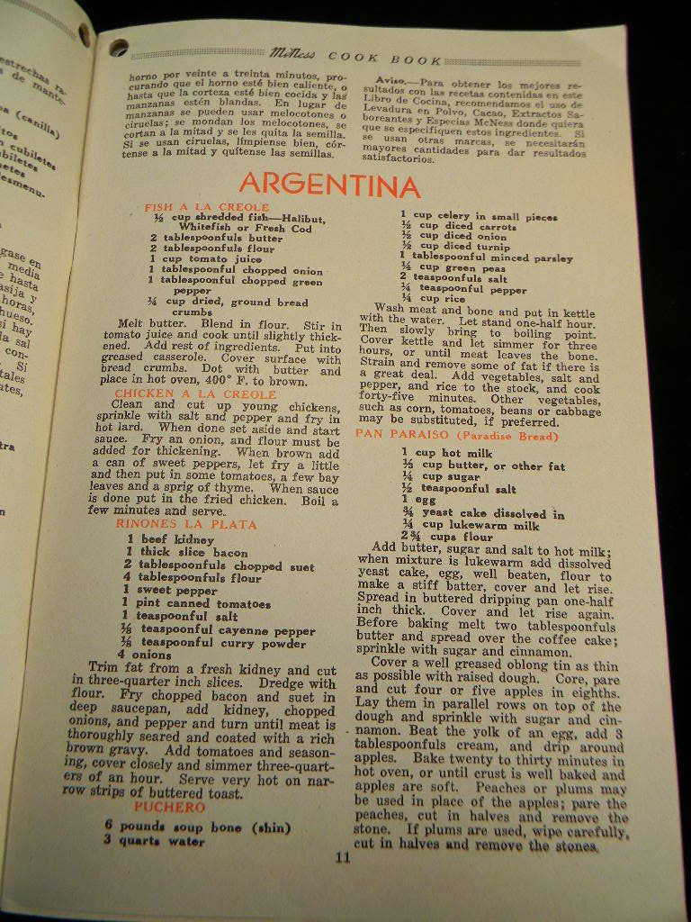 Vintage McNess Recipes From Round the World Cook Book Vintage McNess Recipes From Round the World Cook Book