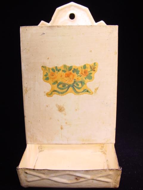 Vintage Match Safe with Floral Motif Vintage Match Safe with Floral Motif