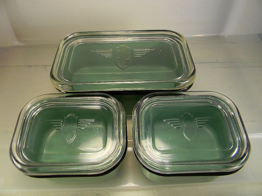 Vintage Stewart Warner Enamel Refrigerator Set Vintage Stewart Warner Enamel Refrigerator Set