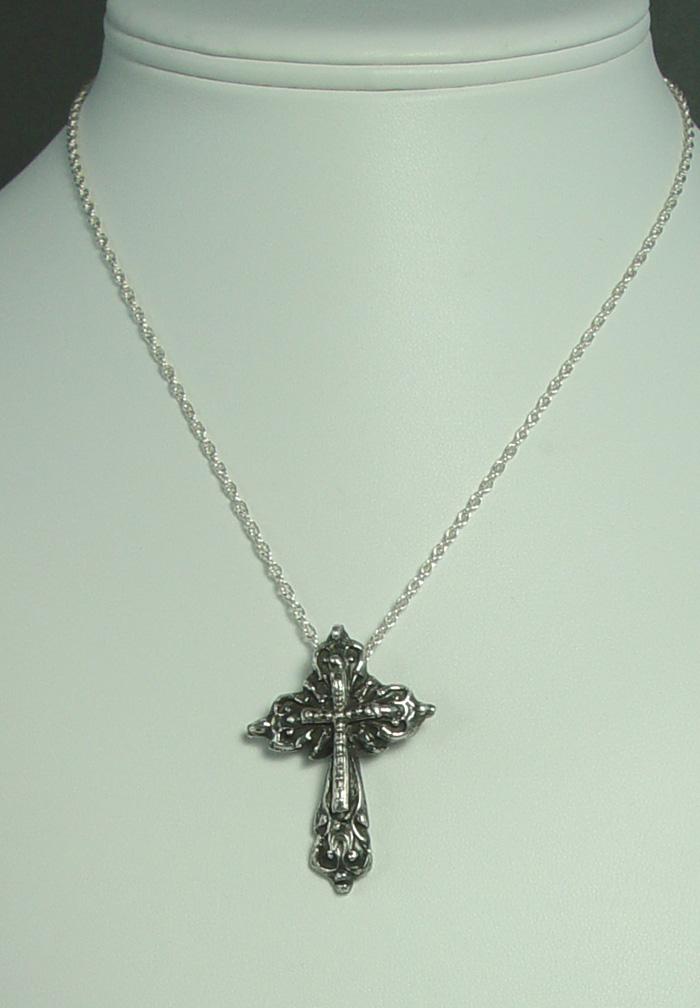 PMC Pure (.999) Silver Elegant Cross Pendant PMC Pure (.999) Silver Elegant Cross Pendant
