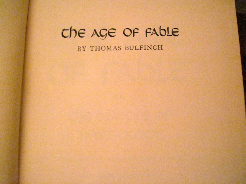 The Age of Fable pristine Bullfinch 1942 heritage edition The Age of Fable pristine Bullfinch 1942 heritage edition
