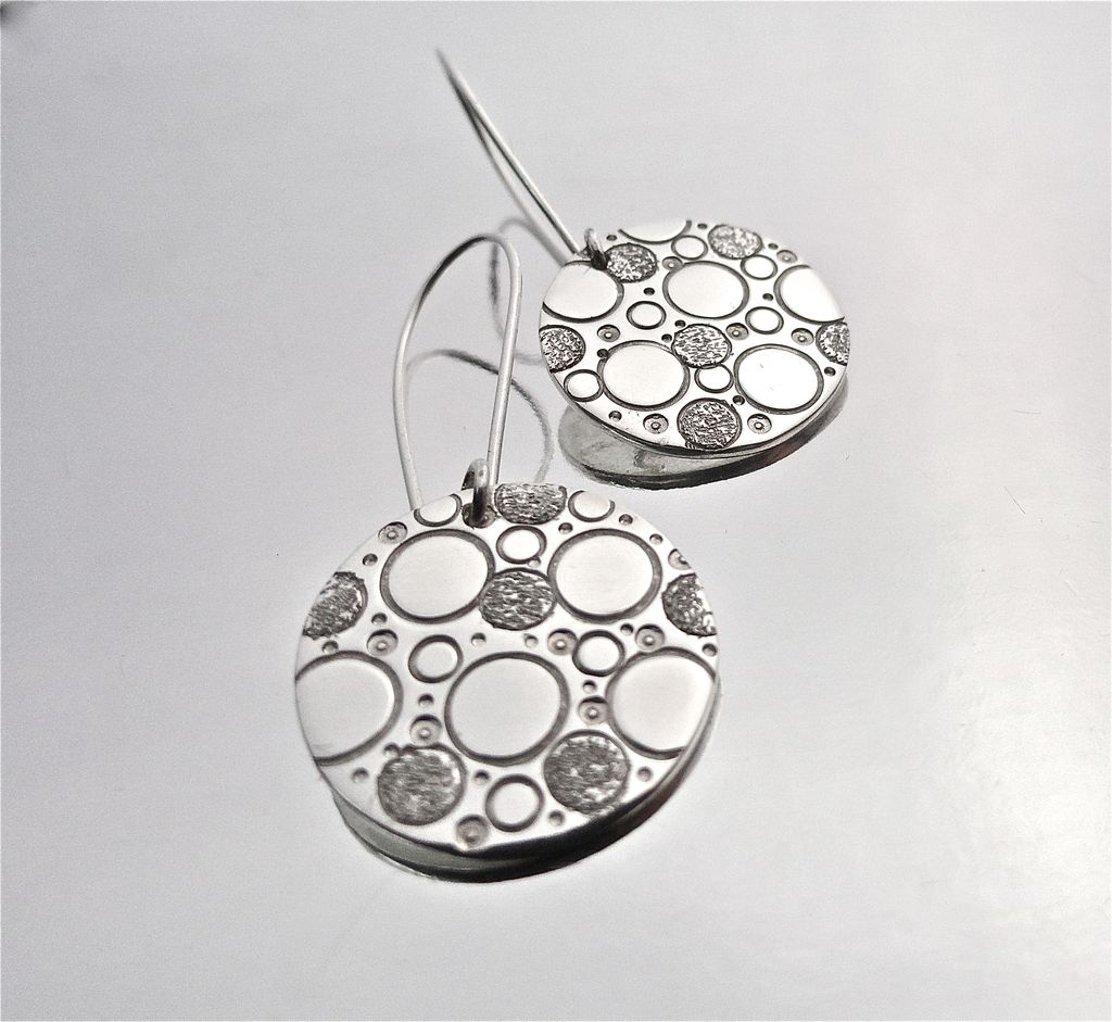 CHIMERA Sterling Silver Disc Drop Dangle Earring Modern Geometric Minimalist CHIMERA Sterling Silver Disc Drop Dangle Earring Modern Geometric Minimalist