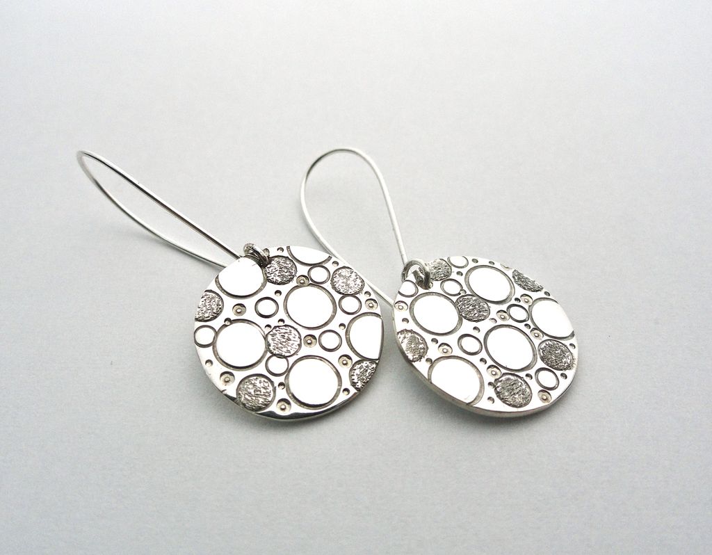 CHIMERA Sterling Silver Disc Drop Dangle Earring Modern Geometric Minimalist CHIMERA Sterling Silver Disc Drop Dangle Earring Modern Geometric Minimalist
