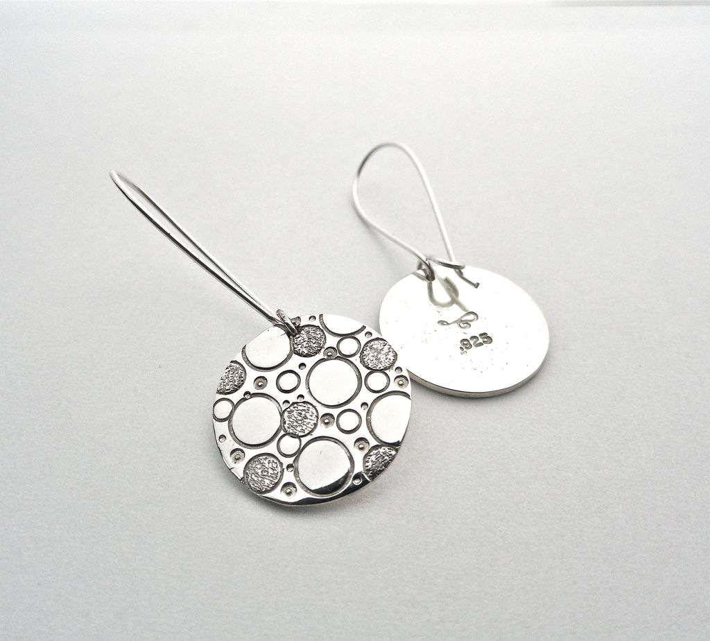 CHIMERA Sterling Silver Disc Drop Dangle Earring Modern Geometric Minimalist CHIMERA Sterling Silver Disc Drop Dangle Earring Modern Geometric Minimalist