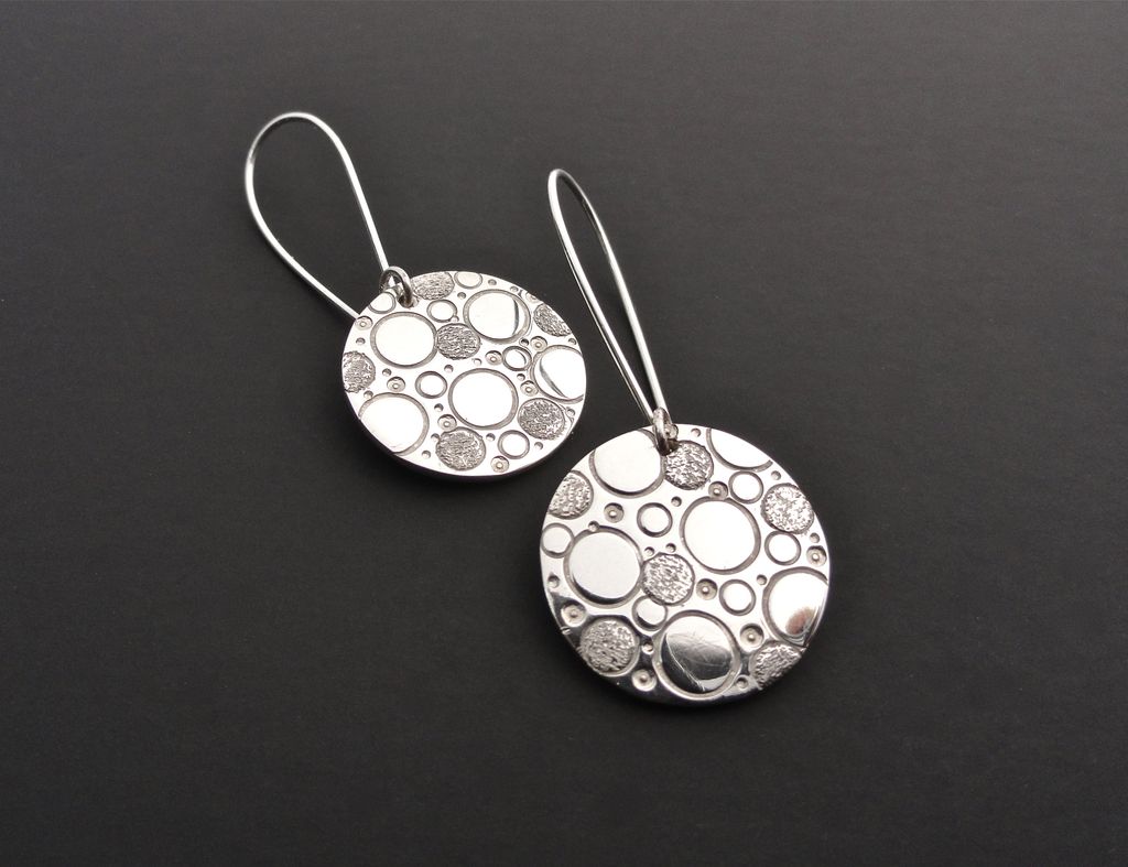 CHIMERA Sterling Silver Disc Drop Dangle Earring Modern Geometric Minimalist CHIMERA Sterling Silver Disc Drop Dangle Earring Modern Geometric Minimalist