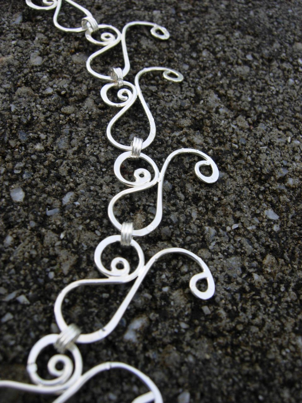 SWAN GLISSADE Argentium Sterling Silver Necklace SWAN GLISSADE Argentium Sterling Silver Necklace