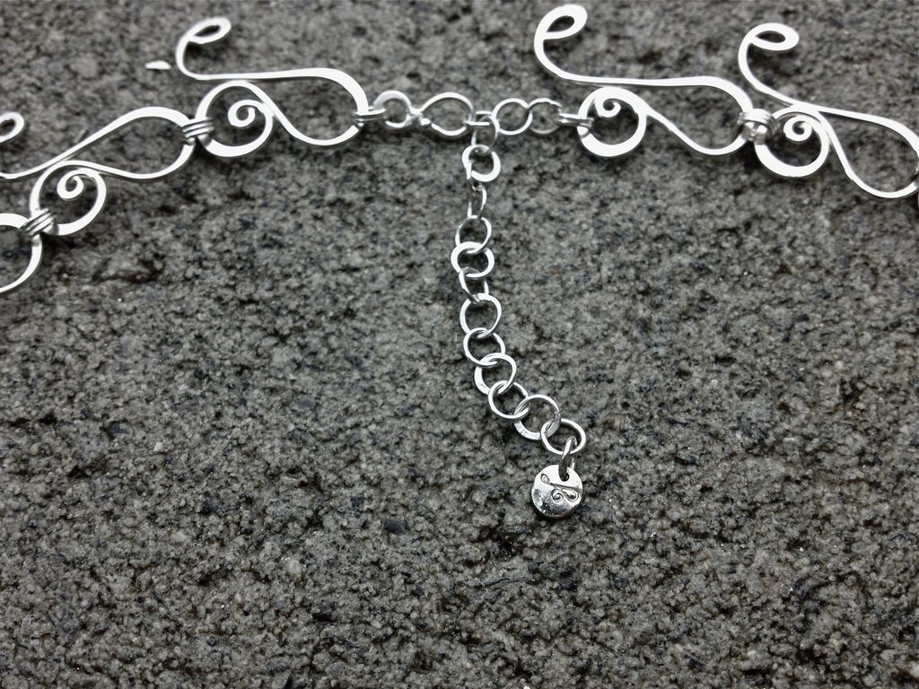 SWAN GLISSADE Argentium Sterling Silver Necklace SWAN GLISSADE Argentium Sterling Silver Necklace