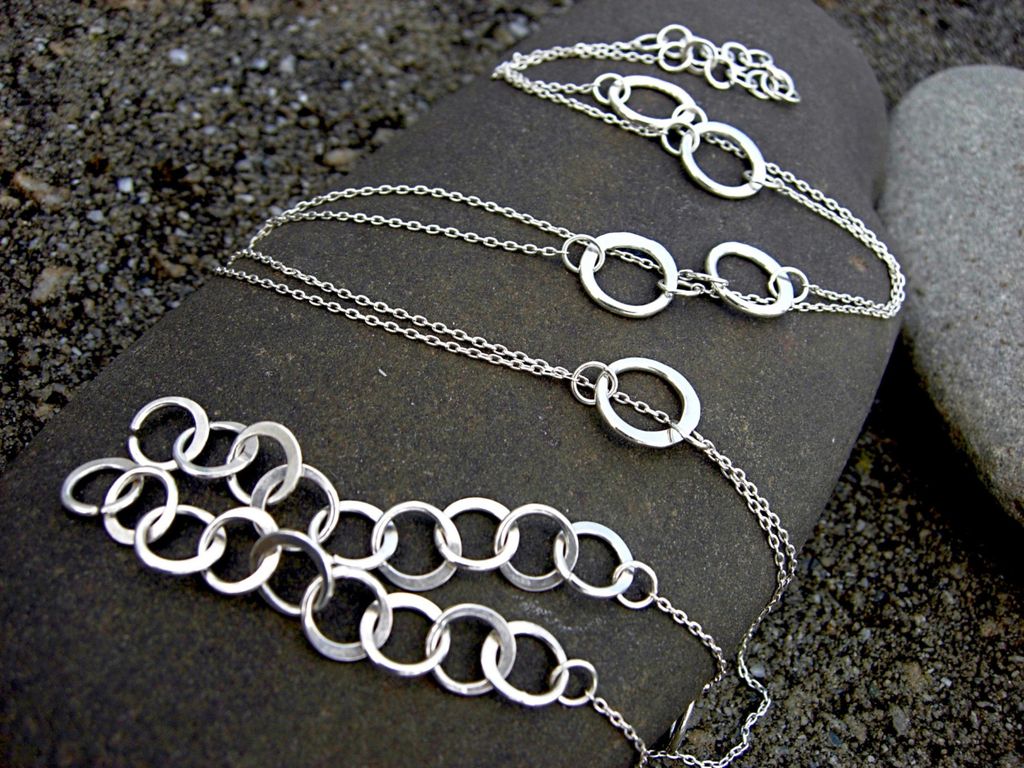 RINGLET EXTENSION Argentium Sterling Silver Lariat Necklace RINGLET EXTENSION Argentium Sterling Silver Lariat Necklace