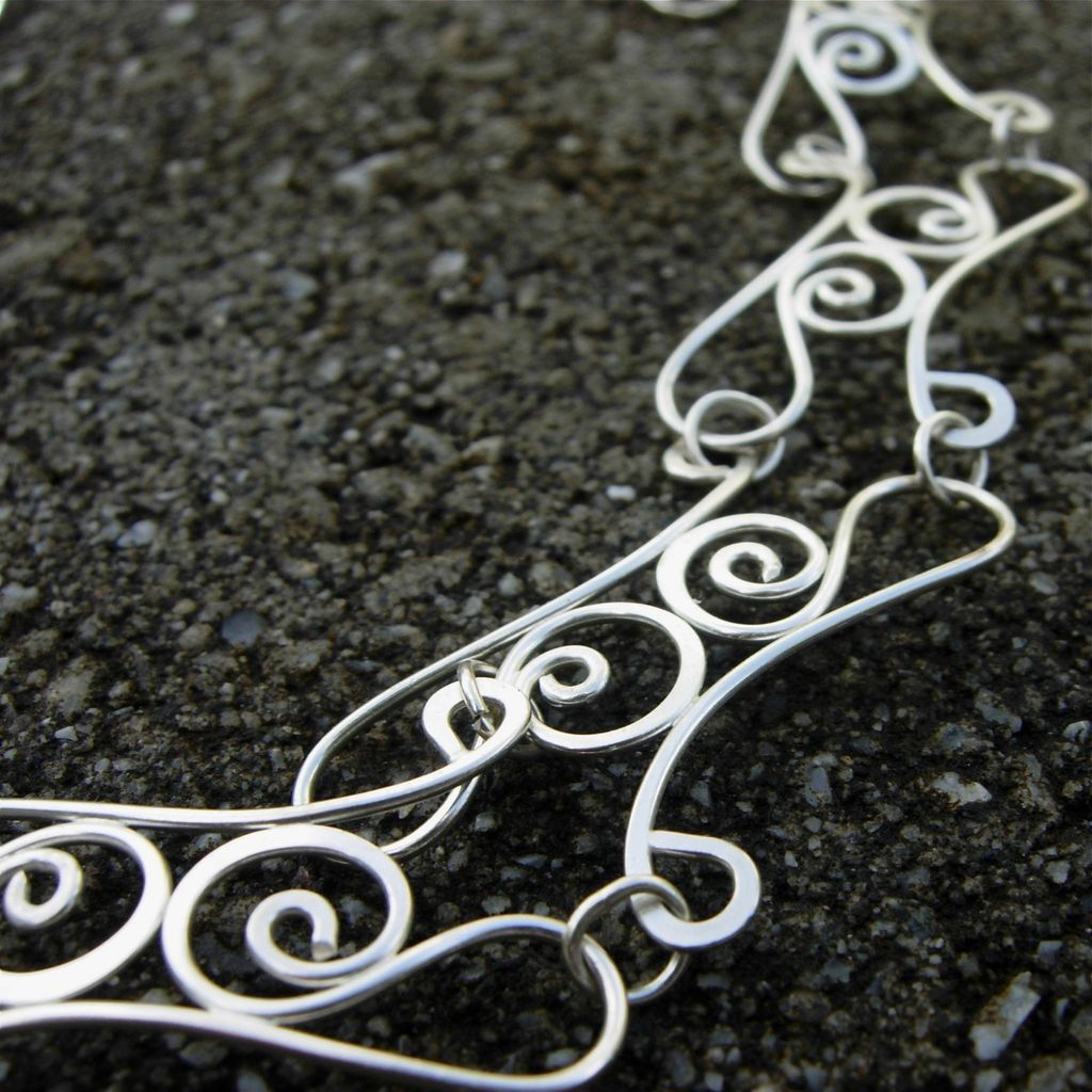 OLYRIA Argentium Sterling Silver JeweLyrie Swirl Necklace OLYRIA Argentium Sterling Silver JeweLyrie Swirl Necklace