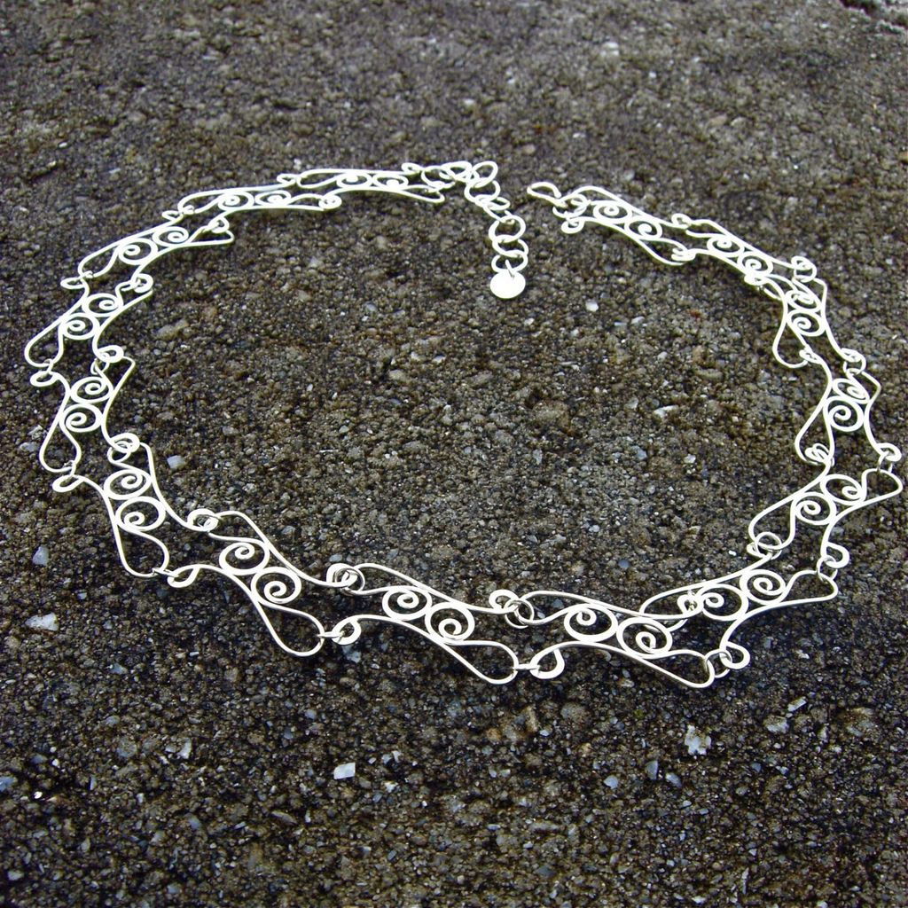 OLYRIA Argentium Sterling Silver JeweLyrie Swirl Necklace OLYRIA Argentium Sterling Silver JeweLyrie Swirl Necklace