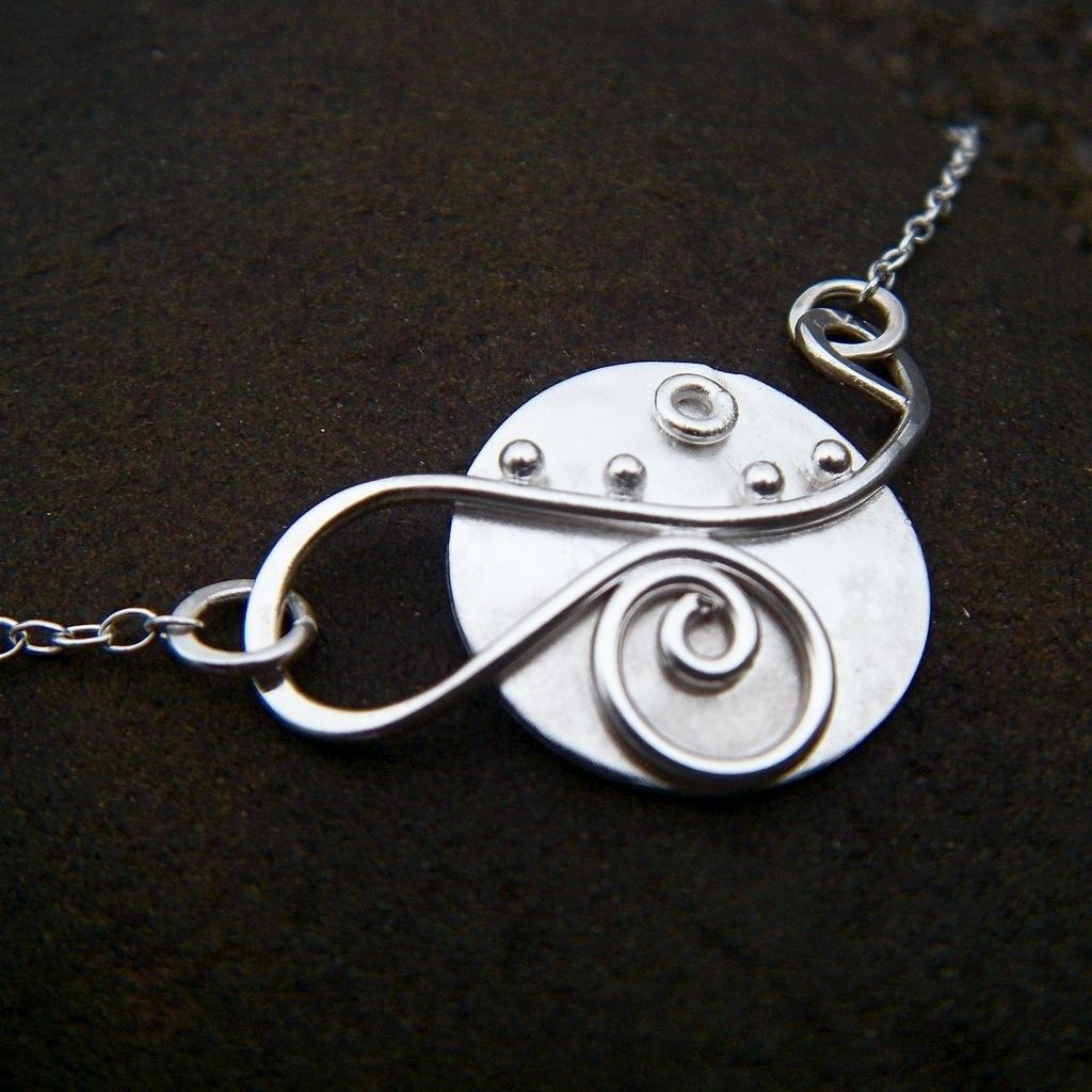 LUNA LARK Argentium Sterling Silver Pendant Necklace Eco-Friendly LUNA LARK Argentium Sterling Silver Pendant Necklace Eco-Friendly